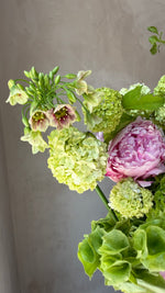 Load image into Gallery viewer, Green Mix & Pink Peony Bouquet