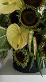 Load image into Gallery viewer, Sunflower &amp; Anthurium Art Composition
